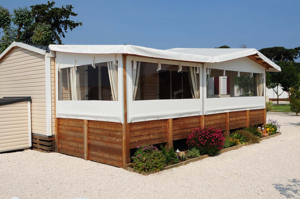 Bâche Terrasse de Mobil Home : joue et façade- AZUR DESIGN